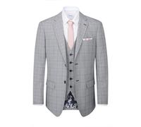 Skopes Uomo Anello Quadri Motivo Suit Giacca IN Grigio Taglia 34 - 62