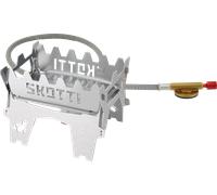 Skotti fornello da campeggio pieghevole booster in acciaio inox 2,1 kw