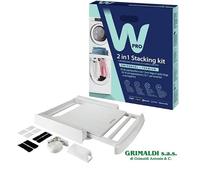 Kit Colonna Bucato Universale Premium con Ripiano e Stendibiancheria SKP101 Bianco 60 x 60 cm