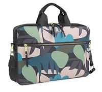 SKPAT - Borsa porta PC elegante per lavoro: 15.6 pollici, perfetta per uomo e donna con porta documenti - Scopri la nostra collezione di borse computer da lavoro!, Foglie