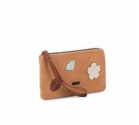 SKPAT - Pochette Donna versatile per eventi e spiaggia, Pochette Mare leggera e resistente, elegante Pochette Donna Beige da sera o uso quotidianod