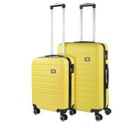 SKPAT - Set valigie - Set Valigie Rigide Offerte. Valigia Grande Rigida, Valigia Media Rigida e Bagaglio a Mano. Set di Valigie con Lucchetto Combinazione TSA, Giallo