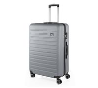 SKPAT - Valigia 23Kg da stiva capiente Valigia rigida XL con ruote silenziose Trolley Grande Rigido leggero ideale per viaggi lunghi con Lucchetto a combinazione, Argento