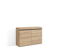 Skraut Home | Cassettiera | Mobile Armadio con cassetti | 114x75x35 cm | Camera da letto, stanza | Con Stoccaggio | Stile moderno | Rovere