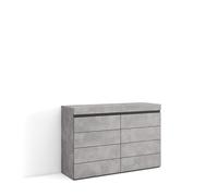 Skraut Home | Cassettiera | Mobile Armadio con cassetti | 114x75x35 cm | Camera da letto, stanza | Con Stoccaggio | Stile moderno | Cemento