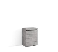 Skraut Home | Cassettiera | Mobile Armadio con cassetti | 57x75x35 cm | Camera da letto, stanza | Con Stoccaggio | Stile moderno | Cemento