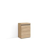 Skraut Home | Cassettiera | Mobile Armadio con cassetti | 57x75x35 cm | Camera da letto, stanza | Con Stoccaggio | Stile moderno | Rovere