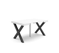 Skraut Home | Consolle allungabile | Tavolo consolle allungabile | 140 | Per 6 persone | Gambe in legno | Stile moderno | Bianco