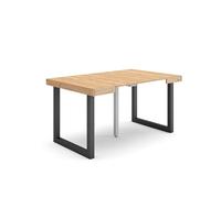 Skraut Home | Consolle allungabile | Tavolo consolle allungabile | 140 | Per 6 persone | Gambe in legno | Stile moderno | Rovere
