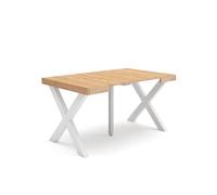 Skraut Home | Consolle allungabile | Tavolo consolle allungabile | 140 | Per 6 persone | Gambe in legno | Stile moderno | Rovere