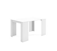Skraut Home | Consolle allungabile | Tavolo consolle allungabile | 140 | Per 6 persone | Tavolo da pranzo | Stile moderno | Bianco