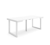 Skraut Home | Consolle allungabile | Tavolo consolle allungabile | 180 | Per 8 persone | Gambe in legno | Stile moderno | Bianco
