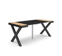 Skraut Home | Consolle allungabile | Tavolo consolle allungabile | 180 | Per 8 persone | Gambe in legno | Stile moderno | Rovere e nero