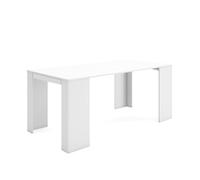 Skraut Home | Consolle allungabile | Tavolo consolle allungabile | 180 | Per 8 persone | Tavolo da pranzo | Stile moderno | Bianco