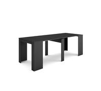 Skraut Home | Consolle allungabile | Tavolo consolle allungabile | 220 | Per 10 persone | Tavolo da pranzo | Stile moderno | Nero