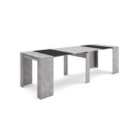 Skraut Home | Consolle allungabile | Tavolo consolle allungabile | 260 | Per 12 persone | Tavolo da pranzo | Stile moderno | Cemento