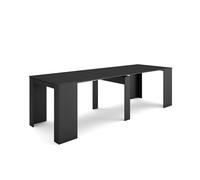 Skraut Home | Consolle allungabile | Tavolo consolle allungabile | 260 | Per 12 persone | Tavolo da pranzo | Stile moderno | Nero