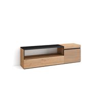 Skraut Home | Mobile TV Soggiorno | Ampio spazio a disposizione | 150x45x35cm | Per TV fino a 65" | Mobile Soggiorno | Stile moderno | Rovere