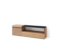 Skraut Home | Mobile TV Soggiorno | Ampio spazio a disposizione | 150x45x35cm | Per TV fino a 65" | Mobile Soggiorno | Stile moderno | Rovere