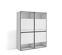 Skraut Home | Scarpiera | Mobile Salvaspazio | 120x145x35 cm | Camera da letto, stanza | Armadio | Stile moderno | Bianco