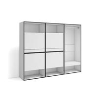 Skraut Home | Scarpiera | Mobile Salvaspazio | 180x145x35 cm | Camera da letto, stanza | Armadio Aperto | Stile moderno | Bianco