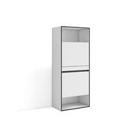 Skraut Home | Scarpiera | Mobile Salvaspazio | 60x145x35 cm | Camera da letto, stanza | Armadio | Stile moderno | Bianco