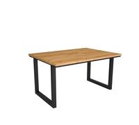 Skraut Home - Tavolo da pranzo | 6 posti | 140 | Robusto e stabile grazie alla sua struttura e alle gambe solide | Ideale per le riunioni di famiglia | Rovere | Stile industriale