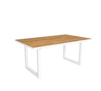 Skraut Home - Tavolo da pranzo | 8 posti | 170 | Robusto e stabile grazie alla sua struttura e alle gambe solide | Ideale per le riunioni di famiglia | Rovere e bianco | Stile industriale