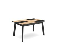 Skraut Home | Tavolo da Pranzo | Cucina, Sala da pranzo | 140 | Per 6 persone | Gambe in legno | Stile moderno | Rovere e nero