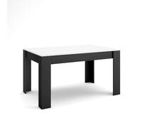 Skraut Home | Tavolo da Pranzo | Cucina, Sala da pranzo | 140x90x76 cm | Per 6 persone | Tavolo Cucina | Stile moderno | Bianco e nero