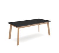 Skraut Home | Tavolo da Pranzo | Cucina, Sala da pranzo | 200 | Per 10 persone | Gambe in legno | Stile moderno | Nero e rovere