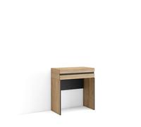 Skraut Home | Tavolo da toeletta | Tavolo da Trucco, stoccaggio | 70x75x35 cm | Con cassetto | Camera da letto | Stile moderno | Rovere
