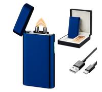 SKRFIRE Accendino Elettrico ad Arco - Torcia al Plasma Antivento Ricaricabile tramite USB con Lampada Multi-Modalità, Indicatore Digitale della Batteria, Ideale per Escursioni, Grigliate e Uso