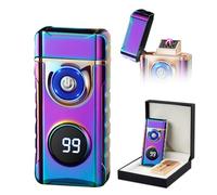 SKRFIRE Accendino elettrico al plasma ricaricabile ad arco di tipo C per candele e barbecue con display a LED per campeggio ed escursionismo