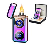 SKRFIRE Accendino elettrico ricaricabile USB C ad arco al plasma, fiamma ad alta potenza, antivento, con torcia LED per candele, fuochi d'artificio, incenso