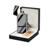 SKRFIRE Accendino elettrico ricaricabile USB C ad arco al plasma per candele, elettronico, antivento, in metallo, ad alta potenza, con confezione regalo, regalo per uomini e donne (nero)