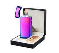 SKRFIRE Accendino ricaricabile USB C elettrico ad arco al plasma accendino per candele elettroniche antivento in metallo ad alta potenza torcia accendino con confezione regalo, regalo per uomini e