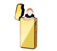 SKRFIRE Kit Accendino al Plasma Completo con Accessori - Include cavo ricarica, manuale e confezione regalo premium. Tecnologia all'avanguardia per uso indoor e outdoor, garantito 2 anni(oro)