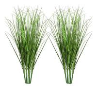 Skrfren Steli di erba di grano artificiale, altezza 34 cm, 10 pezzi, piante in plastica resistenti ai raggi UV, come vere, senza annaffiatura, per soggiorno, ufficio, terrazza, piante verdi resistenti