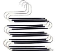 Skroad Confezione da 3 grucce salvaspazio, Antiscivolo, per Pantaloni, Vestiti, Appendiabiti, Sciarpe, Jeans, Asciugamani