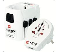 SKROSS | 1.302555 | PRO Light 3X USB | Adattatore Universale da Viaggio 2 e 3 Poli - Potenza fino a 1575 W - 3 USB 4,8 A. Protezione Anti Scossa