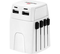 SKROSS | 1.302830 | MUV Micro USB | Adattatore Universale da Viaggio a 2 Poli - Tension e Potenza: 100V - 250W / 250V - 625W - 2 Prese USB 5V/2,4A - Protezione Anti Scossa Elettrica