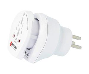 SKROSS | 1.500216-E | Combo World to Israel | Adattatore da Viaggio Combo dal Mondo a Israele - Potenza e Tensione: 100V - 1600W / 250V - 4000W - Anti Scossa