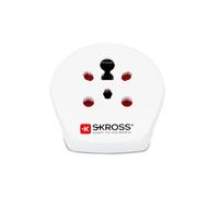 SKROSS | 1.500217-E | India Israel Denmark to Europe | Adattatore da Viaggio da Israele ,India, Danimarca ad Europa - Tensione e Potenza: 100V - 1600W / 250V - 4000W - Protezione Antiscossa