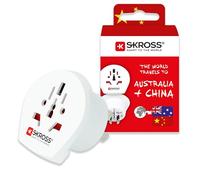 SKROSS | 1.500222-E | World to Australia/China | Adattatore da Viaggio per Australia e Cina - Tensione e Potenza 100V- 1000W/250V - 2500W - Protezione Anti Scossa