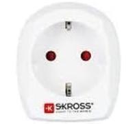 Skross 1.500230-E adattatore per presa di corrente Tipo D (UK) Tipo C (Europlug) Bianco