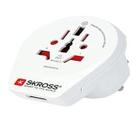 SKROSS | 1.500267 | World to UK USB | Adattatore da Viaggio con 1 Presa USB, Spina Inglese e Presa Universale - Tensione e Potenza 100V - 700W / 250V - 1750W - Protezione Anti Scossa