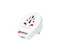 SKROSS | 1.500268 | Adattatore Universale da Mondo a USA con Presa USB A: 5V /2,4A - Tensione e Potenza 100V - 1500W / 250V - 3750W - Protezione Anti Shock