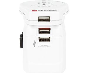 Skross 1302555 Adattatore da viaggio Pro Light 3xUSB World