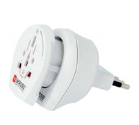 Skross, Adattatore universale da viaggio 2 in 1 per l'Italia 13A, Bianco